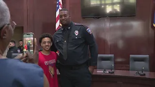 7-foot-3 sworn into Kemah Police Department in Texas