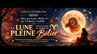 🌕 Full Moon in Aries September 26, 2026: The COURAGE to dare to be yourself | Impact by sign
