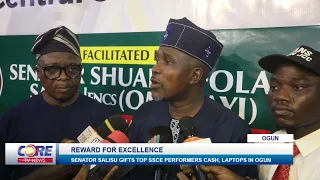Reward for excellence: Senator Salisu gifts Top SSCE performers cash, laptops in Ogun...!