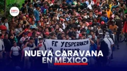Nicaragüenses salen de Tapachula en nueva caravana migrante que busca avanzar por México