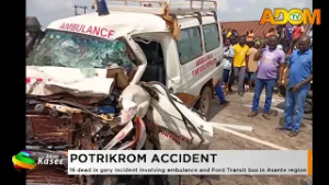 16 dead in gory incident involving ambulance and ford transit bus in Asante Region- Premtobre kasee