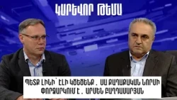 Պետք լինի՝ էլի կծեծենք․ սա քաղաքական նորմի փորձարկում է․ Արմեն Բաղդասարյան