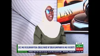 JCS Mu Kulwanyisa Obulyake N'obukumpanya Mu Kkooti ~   Naula Hajira, Senior Legal Officer