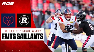 Faits saillants : Alouettes c. Rouge & Noir (Semaine 9)