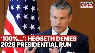 ‘100% FALSE!’: Pete Hegseth Denies Considering 2028 Presidential Run After Trump | Watch