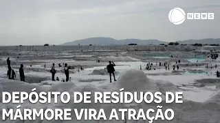 Depósito de resíduos de mármore vira atração turística