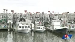 Shrimper prepares boat for stormy conditions with Hurricane Isaias on its way
