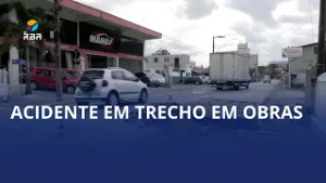 Acidente em trecho em obras