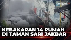 Fire in Tamansari, West Jakarta, 14 Semi-Permanent Buildings Burn Down | KOMPAS PETANG