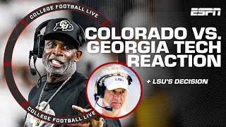 REACTION to Colorado's win over Georgia Tech 🍿 + Will pros play for LSU? | College Football Live