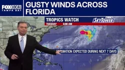 Atlantic system causing gusty winds in Florida