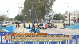 General Roca: traffic closure on the Maipú Street bridge from Maipú and Gadano