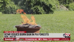 Burn ban implemented at Pennsylvania State Forests