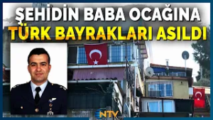 Pilot İbrahim Bolat'ın Şehadet Haberinin Ulaşması Ardından Baba Ocağına Türk Bayrakları Asıldı | NTV