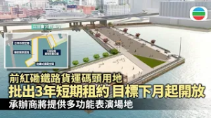 發展局批出前紅磡鐵路貨運碼頭用地三年租約　承辦商將提供多功能表演場地｜香港新聞｜無綫新聞｜TVB News｜2026/02/24