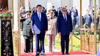 Xi attends welcome ceremony held by Egyptian president