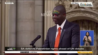 SA defends Palestinian rights ahead of UN debate