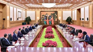 President Xi Jinping meets with his Namibian counterpart Netumbo Nandi-Ndaitwah in Beijing