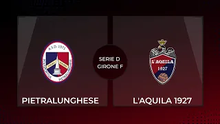 Pietralunghese vs. L'Aquila 1927 LIVE AND FREE ON RETE8 - Sunday, October 4th at 3:00 PM