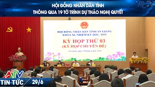 HỘI ĐỒNG NHÂN DÂN TỈNH THÔNG QUA 19 TỜ TRÌNH DỰ THẢO NGHỊ QUYẾT