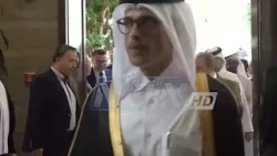 لحظة وصول رئيس مجلس الوزراء وزير الخارجية القطري إلى عين التينة للقاء رئيس مجلس النواب نبيه بري