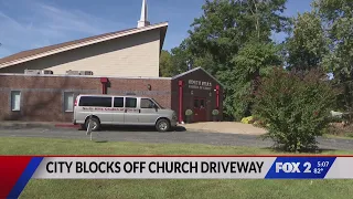 Cool Valley church, city clash over blocked driveway