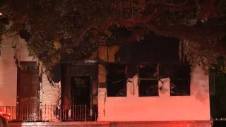 Three-alarm fire rips through Freret home