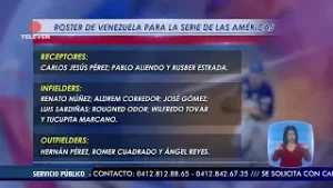 Roster de Venezuela para la Serie de Las Américas 2026 – El Noticiero emisión meridiana 05/02/26