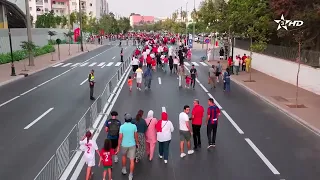 ولوج الجماهير المغربية إلى ملعب الأمير مولاي الحسن بالرباط، لمساندة لبؤات الأطلس