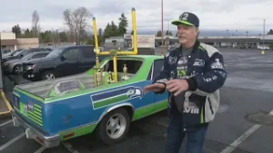 'Hawk-rod' and 'Beast Bus' part of 12s convoy travelling to Bay Area ahead of Super Bowl 60