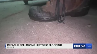 Cleanup underway in Muncie after historic flooding