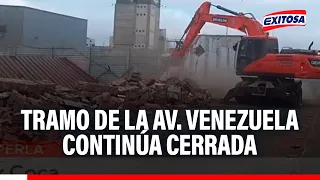 🔴🔵 Tramos de la Av. Venezuela continúa cerrada por trabajos de recuperación de espacios