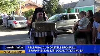 Pelerinaj cu moaștele Sfântului Ierarh Nectarie de la Catedrala din Vârșeț, în localitatea Ovcea