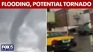 Flooding in NJ, potential tornado on Long Island