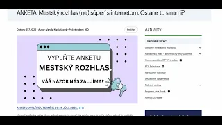 Vyjadrite sa k fungovaniu mestského rozhlasu