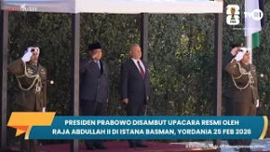 Presiden Prabowo Disambut Upacara Resmi oleh Raja Abdullah II di Istana Basman, Yordania 25 Feb 2026