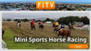 Основные моменты скачек на мини-спортивных соревнованиях на Фолклендских островах