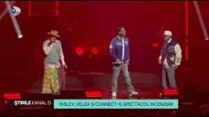 Stirile Kanal D - Smiley, Alex Velea si Connect-r, spectacol incediar! | Editie de pranz