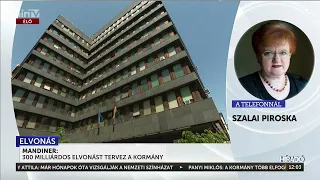 300 milliárdos elvonást tervez a kormány az egyes minisztériumoktól - HírTV