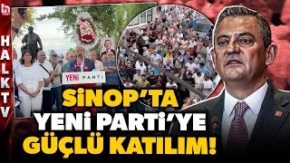 SİNOP’TA TARİHİ GÖRÜNTÜLER! Özgür Özel'in 'YENİ Parti'sine sel olup aktılar!