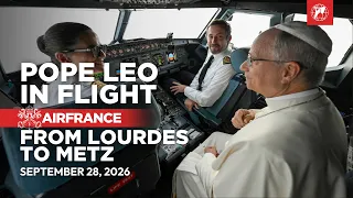 Pope Leo XIV Joins Pilots Inside Cockpit During AirFrance Flight While Fighter Jets Escort Plane