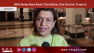 MLA Deviya Rane Backs 'One Nation, One Election' Proposal