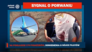 Hijack signal on plane. 174 people on board, reports of a fight between pilots