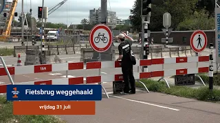 Bicycle bridge closure causes confusion: "How do I get to the city center now?"