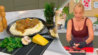 Food of the gods: Chicken Parmesan and Provençal with white polenta, a dish to show off