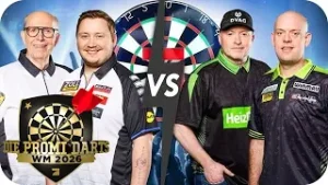 Gruppenphase: Reiner Calmund & Martin Schindler vs. Kelly & Michael van Gerwen | ProSieben