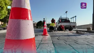 Following the Rehabilitation of the Aleppo Citadel Perimeter Road: Spike Barriers Installed to Re...