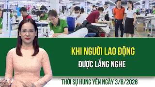 Thời sự Hưng Yên thứ Hai ngày 3/8/2026