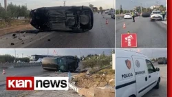 Aksident i rëndë në bypass-in e Lushnjës, makina përplaset me murin e një biznesi