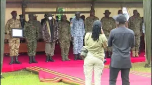 MUSEVENI & MUHOOZI AWARD ARMY OFFICERS WITH THE MOST PRESTIGIOUS MEDALS AT TAREHE SITA CELEBRATIONS